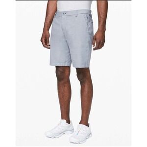 Lululemon Commission Qwick Oxford‎ 9" Inseam Men 34 Oasis Blue Gray Shorts